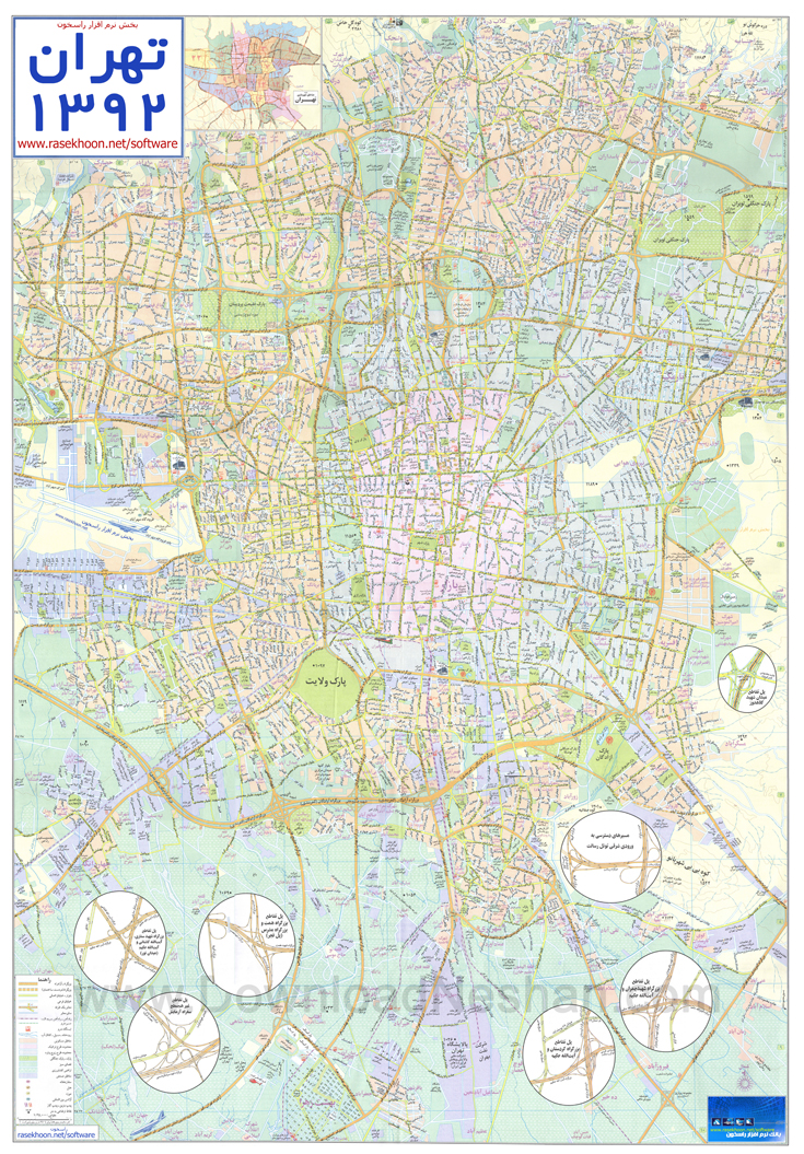نقشه شهر تهران 92